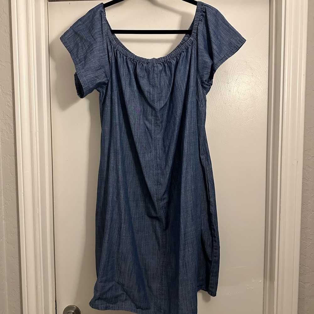Lane Bryant Blue Flutter Sleeve Sundress